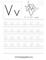 Coloring the alphabet is a good way to introduce the youngest learners to letters of the alphabet. Letter V Preschool Printables Preschool Mom