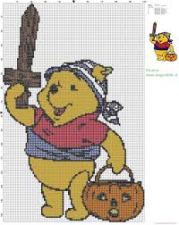 Cross stitch patterns found in this site bearing the disney and winnie the pooh names and images are for personal use only. Winnie The Pooh Pirate Cross Stitch Pattern Free Cross Stitch Patterns Simple Unique Alphabets Baby