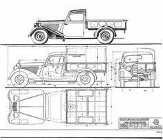 Mercedes Benz 170v Pickup Blueprint Truck Design Mercedes Benz Blueprints