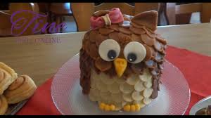 Eulenkuchen / owl cake tutorial. Eulentorte Youtube
