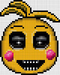 Toy Chica At Night Kandi Pattern Pixel Art Grid Easy Pixel Art Pixel Art