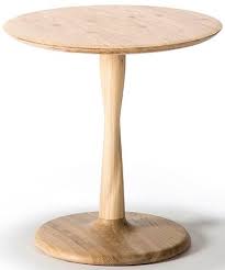 Warm golden colour and lighting courtesy of the danish oak table and rambunctious surrey sunlight. Ethnicraft Oak Torsion Round Small Dining Table