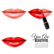 make up beauty lips realistic poster