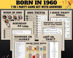 If you can ace this general knowledge quiz, you know more t. 1960 Birthday Trivia Etsy