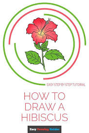 How To Draw A Hibiscus Really Easy Drawing Tutorial Flower Drawing Tutorials Easy Drawings Drawing Tutorial Easy