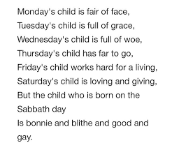 Manley Is Wednesday Kids Poems Mondays Child Poem Monday S Child