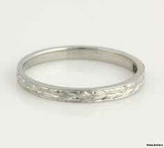 Vintage High Karat Womens Wedding Band 18k White Gold Wheat Milgrain C 1920 30 Vintage Wedding Band Antique Wedding Rings Vintage Wedding Band White Gold
