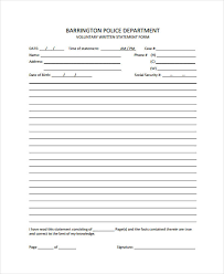 Voluntary Statement Forms - 8+ Free Documents in Word, PDF