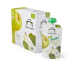 Buy Amazon Brand Mama Bear Organic Baby Food Stage 2 Apple Pear Spinach 4 Ounce Pouch Pack Of 12 Online In Usa B0738x87g9