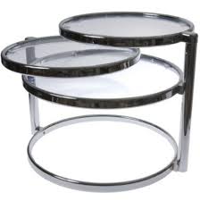 Glass Top Chrome Base Swivel Side Table Allissias Attic Vintage French Style Coffee Table Glass Table Glass Coffee Table