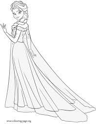 Coloring page frozen elsa who is the snow queen. Princess Elsa Coloring Pages Coloring Home