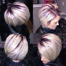 18 Kurze Blonde Lila Haarfarbe Kurze Frisuren Blonde Bob Frisuren Blonde Frisuren Blonde Hair Purple Roots Roots Hair Blonde Hair With Roots