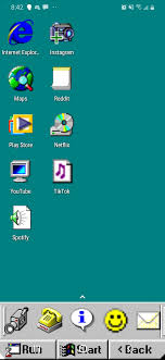 Windows 98 Inspired Homescreen All Apps Function Windows98 Windows 98 Homescreen Iphone App Design