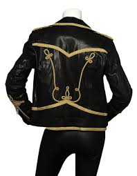 Black And Gold Jacket Saint Laurent Black Gold Men S Leather Officer Biker Jacket W Gold Trim Sz 38 En 2020