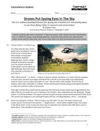 How to get answers for any homework or test. Drones Put Spying Eyes In The Sky Answer Key Fill Online Printable Fillable Blank Pdffiller