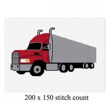 Free stitching pattern creator and generator. 18 Wheeler Tractor Trailer Big Rig Crochet Pattern Graph Afghan Cozyconcepts Patterns On Artfire Afghan Crochet Patterns Graphing Afghan Pattern