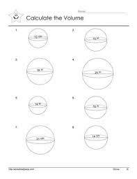 Volume of a sphere worksheets, geometry worksheets for 4th grade, 5th grade and middle school. Volume Of A Sphere Worksheets