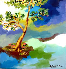 How to draw a landscape for kids. Buy Creative Landscape 2 Painting At Lowest Price By Swapnil Katyare