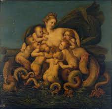 Mermaid with many breasts and young ones (from St James's) | The Lost  Collection