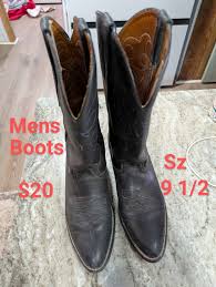 Men's western boots, narrow width. Size and price