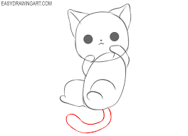 These pineapple, watermelon and ice cream kawaii easy doodles by . How To Draw A Kawaii Cat Easy Drawing Art
