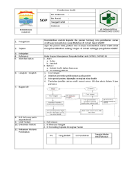 Looking for sop for project management? Sop Pemberian Oralit