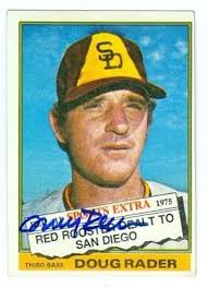 Doug Rader autographed baseball card (San Diego Padres) 1976 Topps #44T  Traded