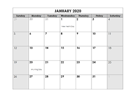 The calendar is commonly used to get information about. Printable 2020 Monthly Calendar Templates Calendarlabs