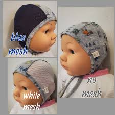 Gray Construction Equipment Cotton Knit Baby Pilot Hat-giddy Baby Hat-hat  With Ties or Snaps-hearing Aid Hat-size NB-36 Mo-mesh Pilot Hat