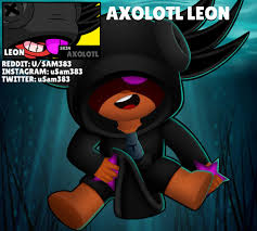Let's go! we can do this! Sam On Twitter Skin Idea Axolotl Leon Brawlstars Supercell