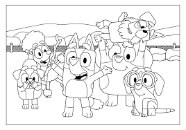 Click the pages below to download the fun. Bluey Friends Colouring Sheets Bluey Official Website