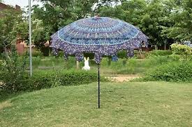 Maybe you would like to learn more about one of these? 100 Cotton Garden Umbrella Blue Peacock Mandala Outdoor Patio Sun Parasols 80 Ebay Garden Umbrella Umbrella Decorations Fancy Umbrella