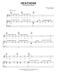 Twenty One Pilots Heathens Sheet Music Download Pdf Score 180568
