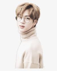 Man wearing gray framed hippie eyeglasses jungkook bts wings. Transparent Seokjin Png Bts Jin Flower Crown Png Png Download Kindpng