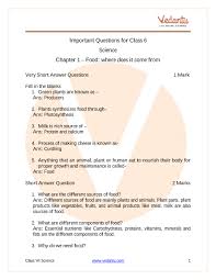 And at the end of each question comes the answer. Important Questions For Cbse Class 6 Science Chapter 1 Food Where Does It Come From