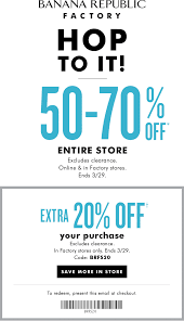 50 70 Off Everything More At Banana Republic Factory Ditto Online Shopping Coupons Coupon Apps Coupons