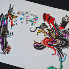 J Kennedy Tattoos Theblackhattattoo Old School Tattoo American Traditional Custom Or Classic Fla Cartoon Tattoo Old School Tattoo Designs Dragon Tattoo Flash