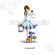 Stamping Bella Cling Rubber Stamp Uptown Girl Brynn Has A Baby Shower