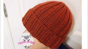 Basic Knit Hat For The Whole Family One Size Easy Knit Ribbed Cap Hat For Men Women And Children Youtube