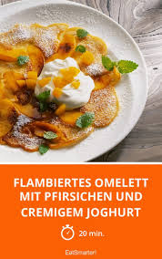 Flambiertes Omelett Mit Pfirsichen Und Cremigem Jo Rezept Rezepte Rezeptideen Pfirsich