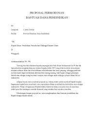 Jika kamu ingin membuat proposal pengajuan dana namun tidak begitu mengerti cara pembuatannya, berikut contoh proposal pengajuan dana, seperti dirangkum dari bukabukumu dan rumus, rabu (29/7/2020). Proposal Bantuan Dana Pendidikan