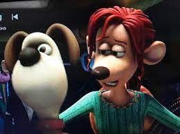 In Flushed Away (2006) when Rita is talking about her father she moves a  toy wooden dog to one side of her boat briefly. That dog has the head of  Gromit, another