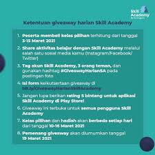 Disini akan dibahas beberapa contoh contoh soal pkk kelas 12 beserta kunci jawabannya. Skill Academy Yeay Giveaway Hari Ke 4 Skill Academy Facebook