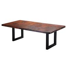 Giantex rustic coffee table with wooden top and metal legs, large sofa table painted with spray paint, wooden table with big surface for living room, home office, modern coffee table (walnut) 4.6 out of 5 stars. Square Block Dining Table Base Iron Accents