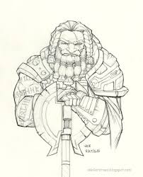 Andrew Keller Draws Fantasy Dwarf Drawings Sketches