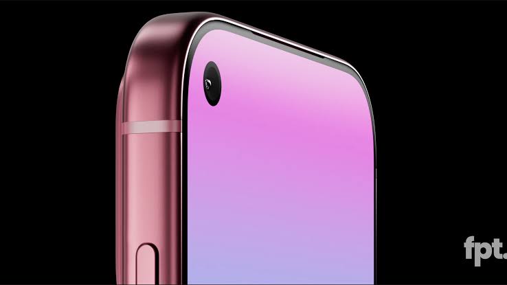 Refined front glass cutout and camera module render, AI generated