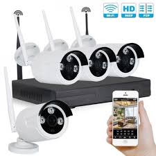 1080p wifi ip caméra de surveillance sans fil vision nuit sécurité extérieur. Kit Videosurveillance Sans Fil Wifi Ip 4 Cameras Hd 960p 1 3mp