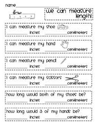 Measure With Inches And Centimeters Freebie Second Grade