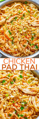 Then cook the chicken, whisk together the sauce, cook the vegetables, mix in the eggs, and toss together with the noodles and sauce. Chicken Pad Thai Easy 20 Minute Recipe Averie Cooks