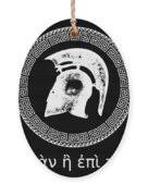 H Tan H Epi Tas Spartan Warrior Helmet Ancient Painting by Owen Kennedy